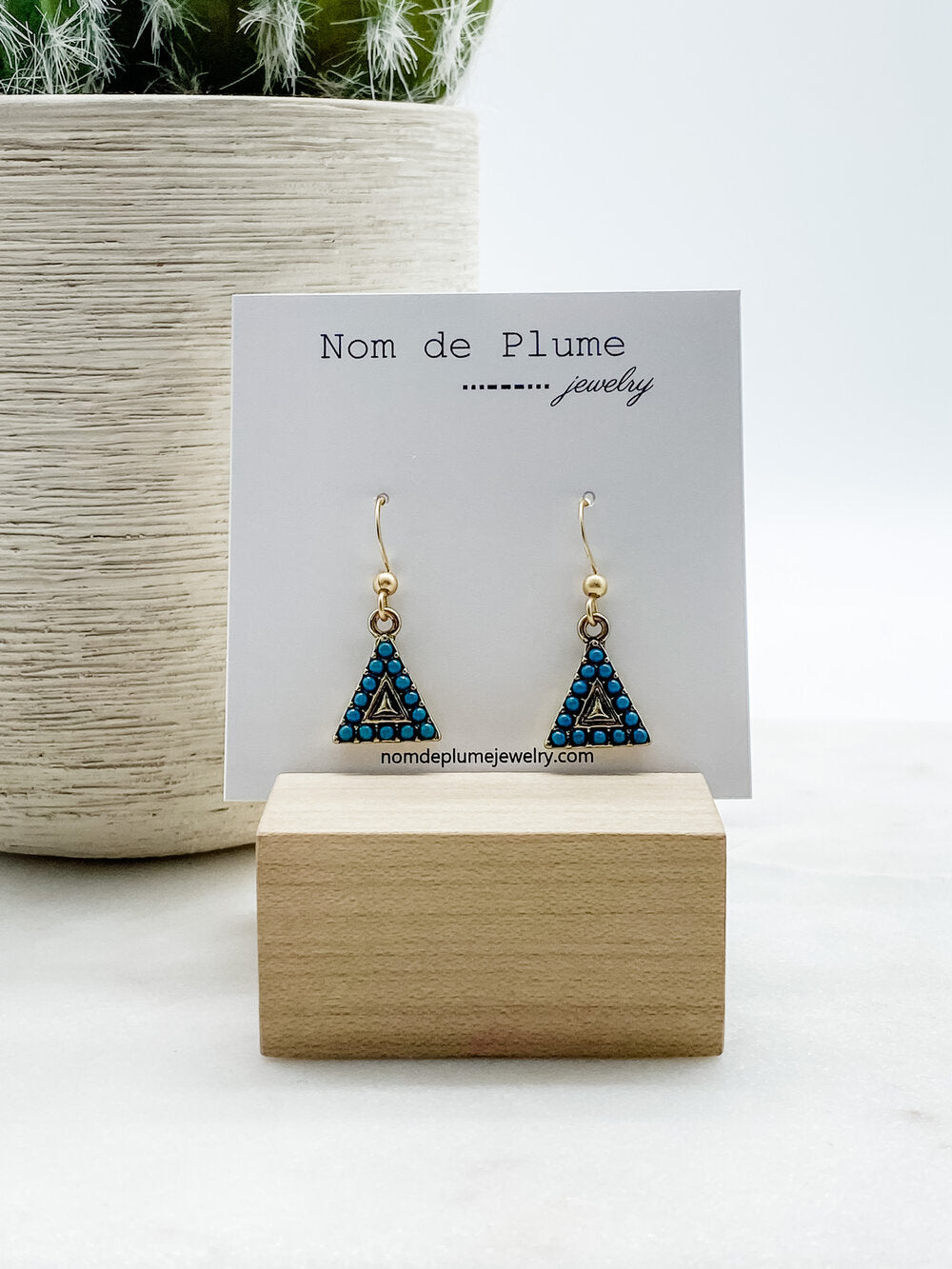 Antique Triangle Earrings