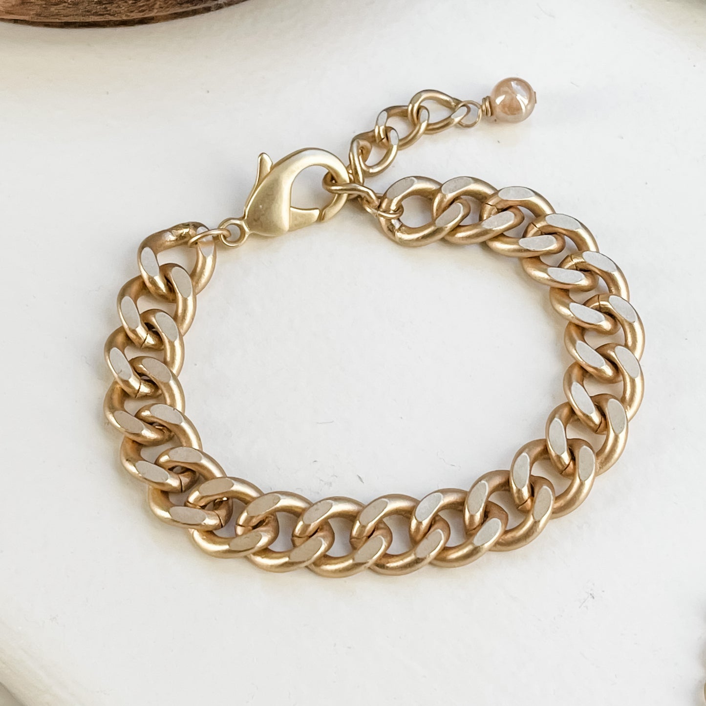 Satin curb bracelet