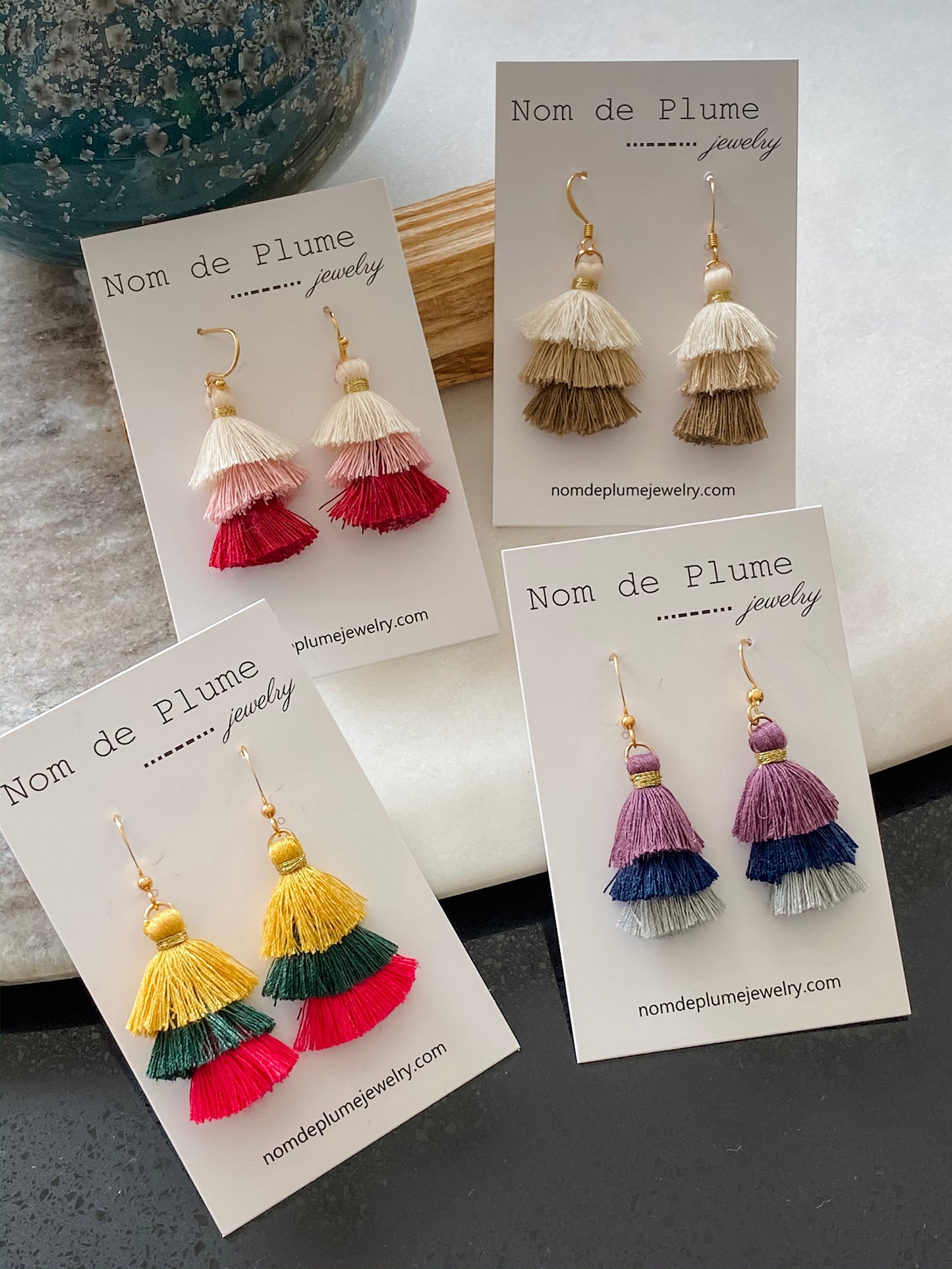 Mini Tiered Tassel Earrings