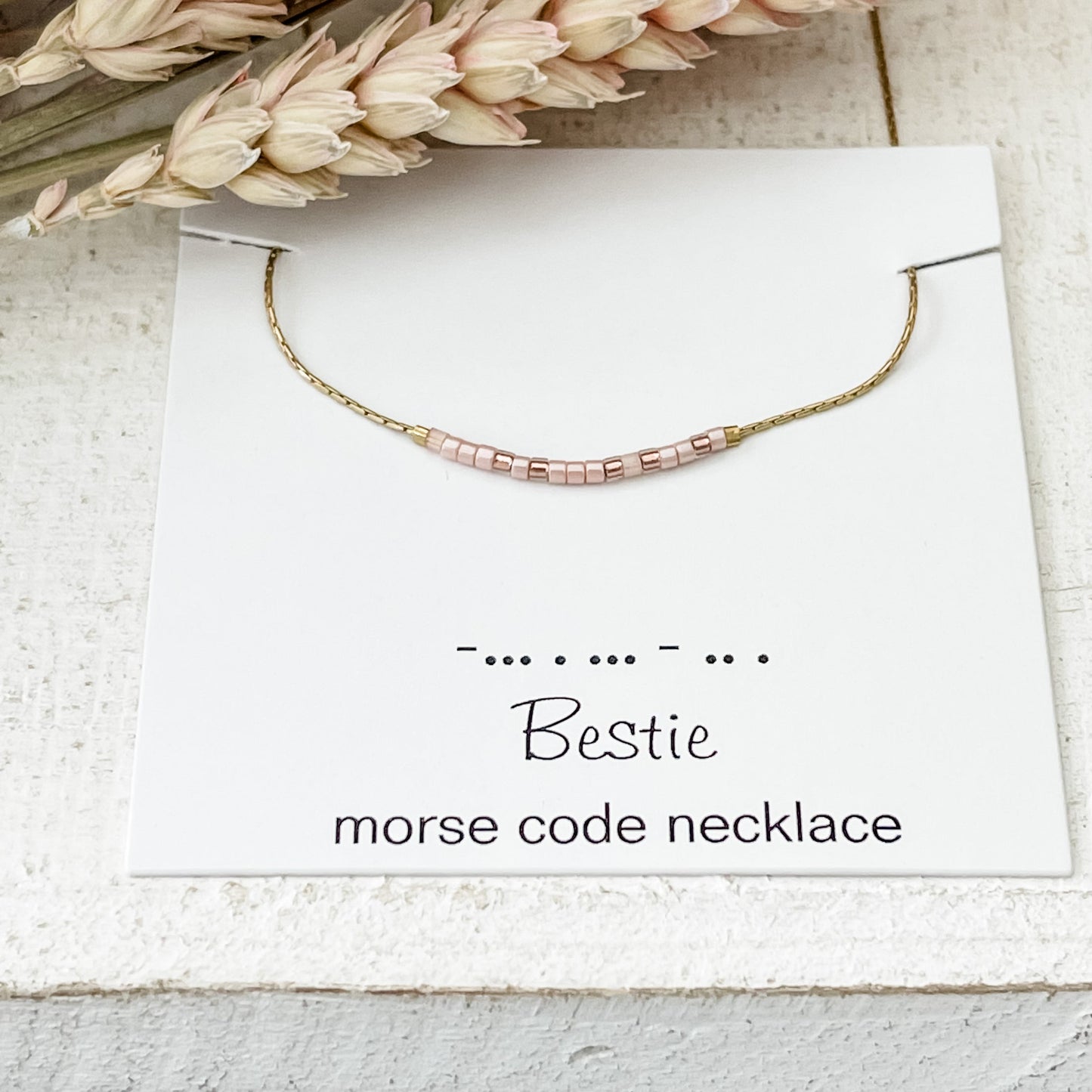 Morse Code Necklace in Desert Sky