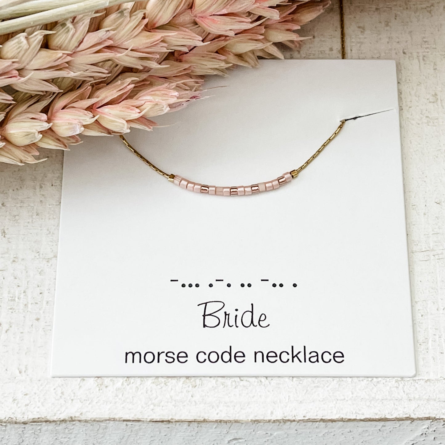 Morse Code Necklace in Desert Sky