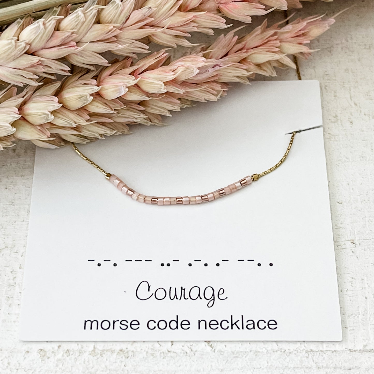Morse Code Necklace in Desert Sky