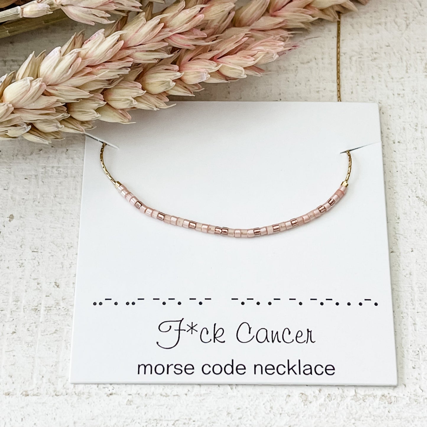 Morse Code Necklace in Desert Sky