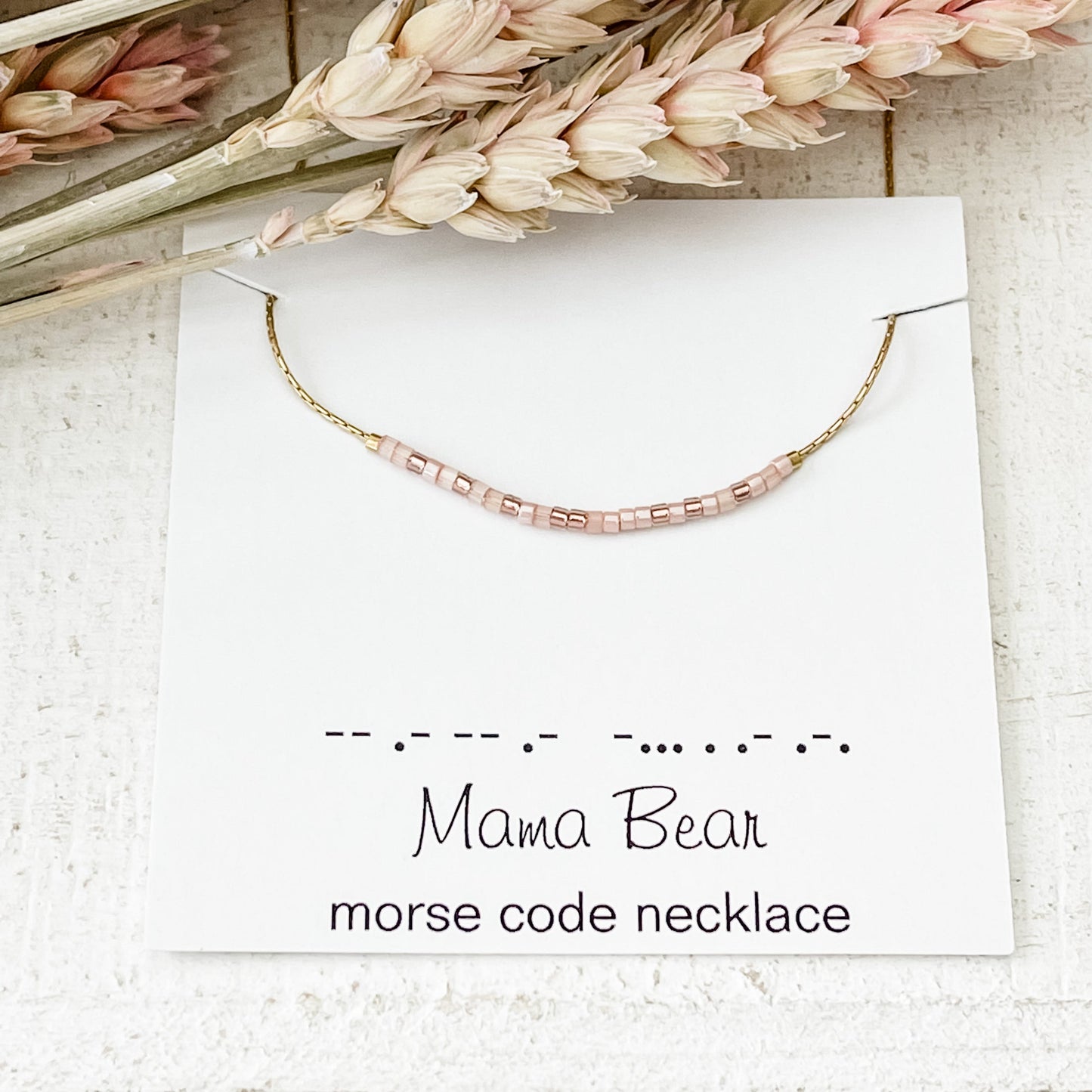 Morse Code Necklace in Desert Sky