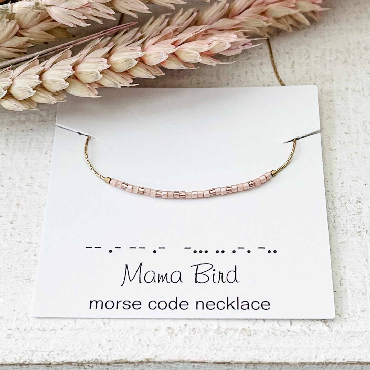 Morse Code Necklace in Desert Sky